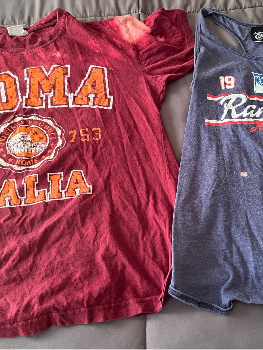 NHL Navy and Burgundy Short Sleeve Tee